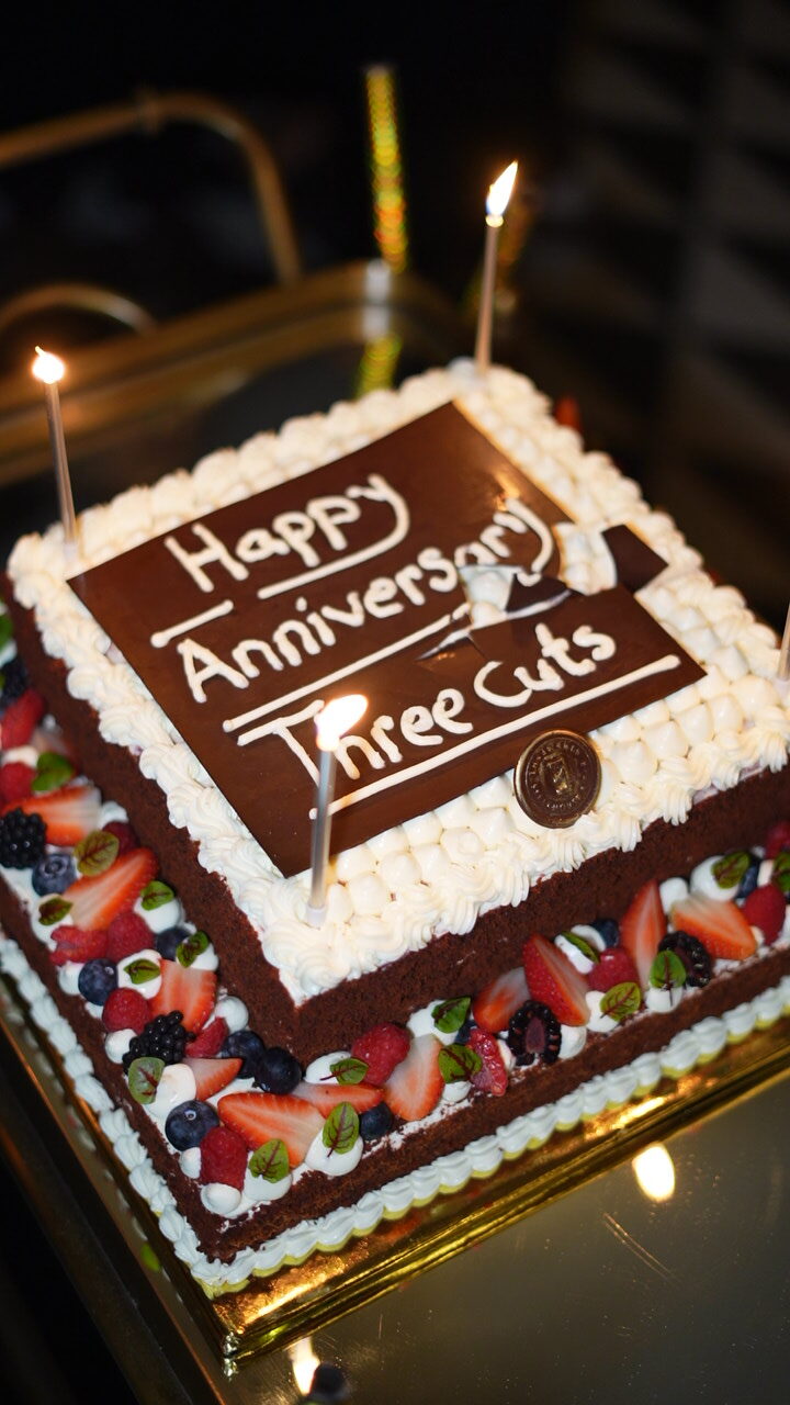 Three Cuts Anniversary Cake