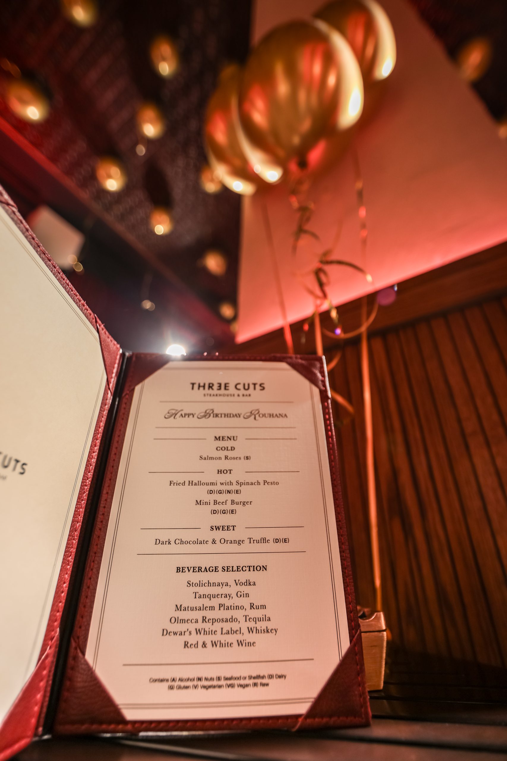 Private event Dubai at Three Cuts Steakhouse Palm Jumeirah rooftop