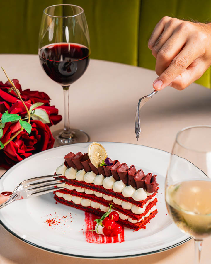 Valentines Day Dubai romantic steakhouse dinner at Three Cuts Palm Jumeirah