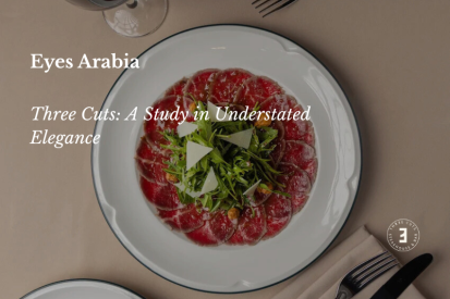 Modern steakhouse Dubai interior at Three Cuts Steakhouse Palm Jumeirah