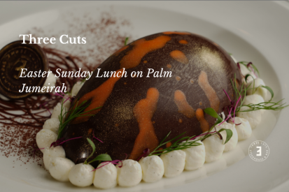 Easter Lunch Palm Jumeirah at Three Cuts Steakhouse rooftop dining