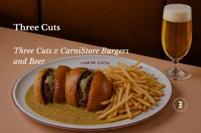 Three Cuts Burgers and Beer collaboration with CarniStore dry aged burger at Palm Jumeirah Mall