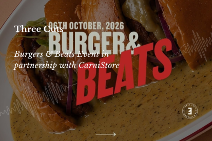 Burgers and Beats Dubai at Three Cuts with CarniStore dry aged burger and DJ Karrouhat