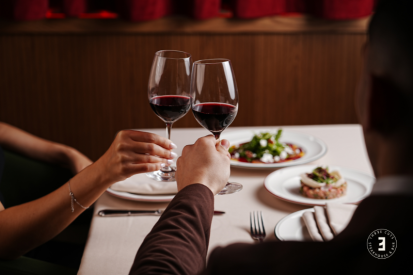 Date Night Dinner Dubai at Three Cuts Steakhouse with four course menu and drinks for couples